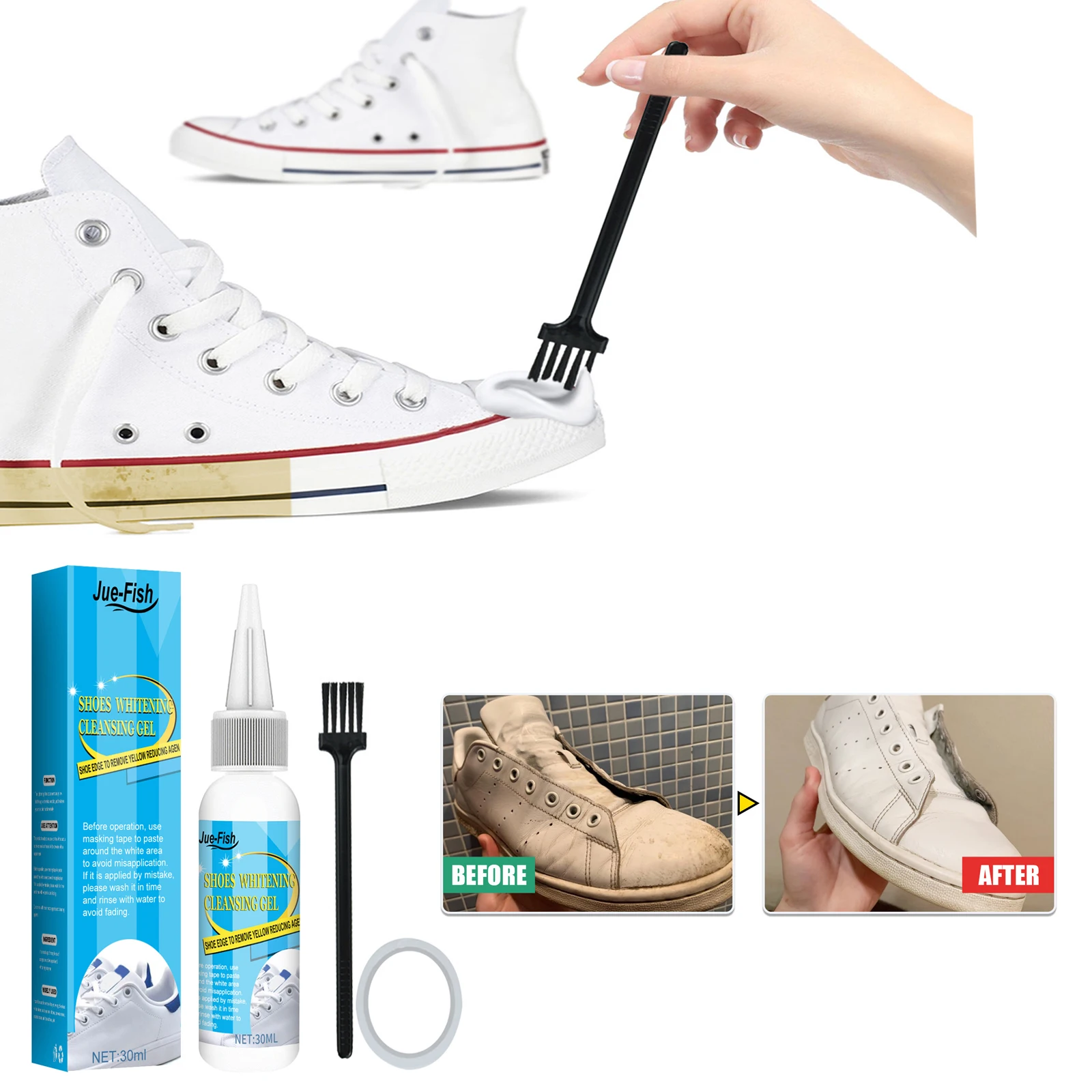 Witte Schoenen Schoonmaken Gel - Sneaker Cleaning Kit recensie en prijs